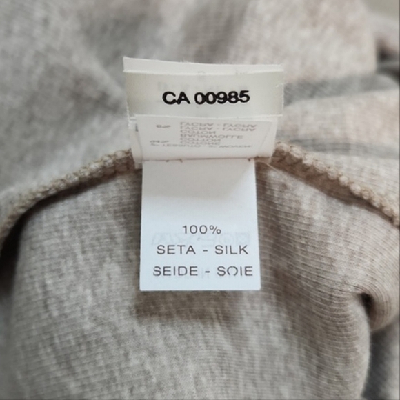 🔥FINAL💲⬇️Brunello Cucinelli Cotton/Silk Blend Grey/Tan Tank, Size M ~ EUC - Picture 10 of 14